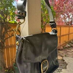 Coach Dark Bottle Green Bleecker Tattersall Shoulder Handbag 11419 Vintage Rare